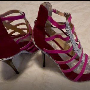 GX  9M Blk/Wht print Deep Wine/Fuchsia